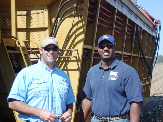 JC working with Monsanto Representative, Eric Blinka.